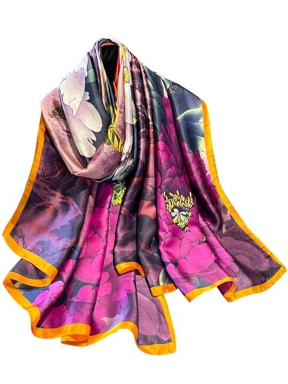 Women's Large Mulberry Silk Scarf Long Satin Scarf